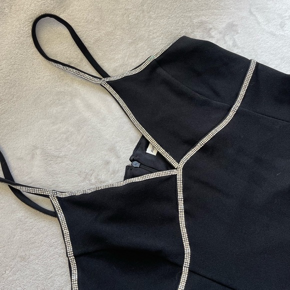 Avec Les Filles Black studded mini dress - Picture 2 of 5